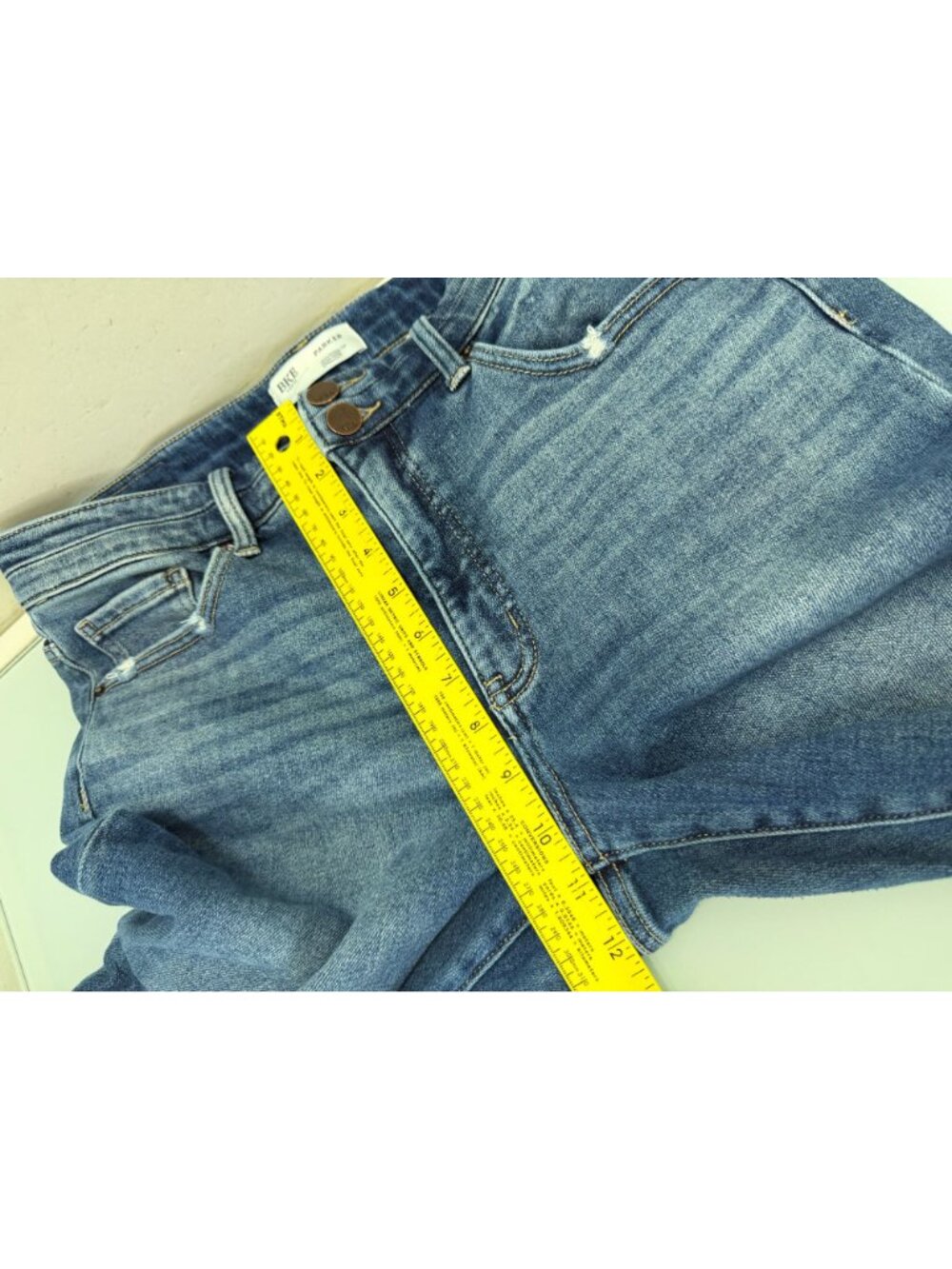 BKE Parker Jeans Women's 31X32 High Rise Straight Fit Stretch Denim Y2K Buckle - Picture 9 of 14